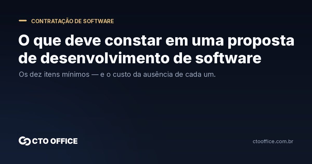 O que deve constar em uma proposta de desenvolvimento de software